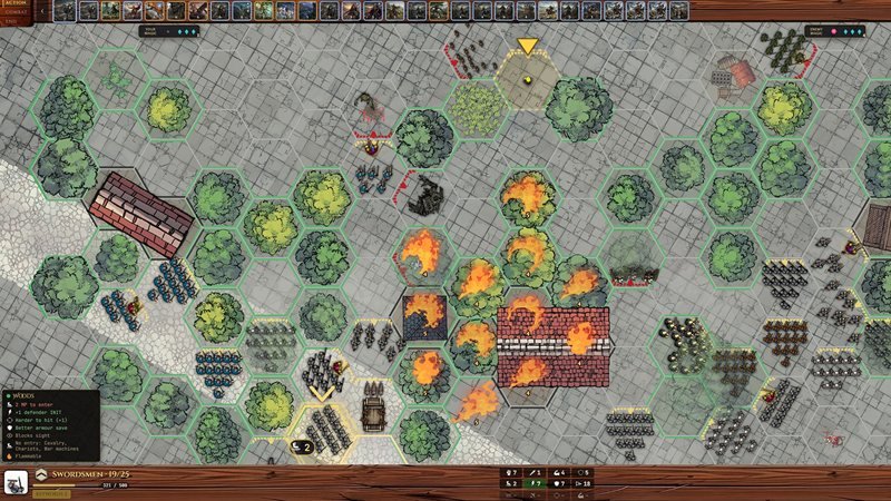 Fire tears through a wooded town