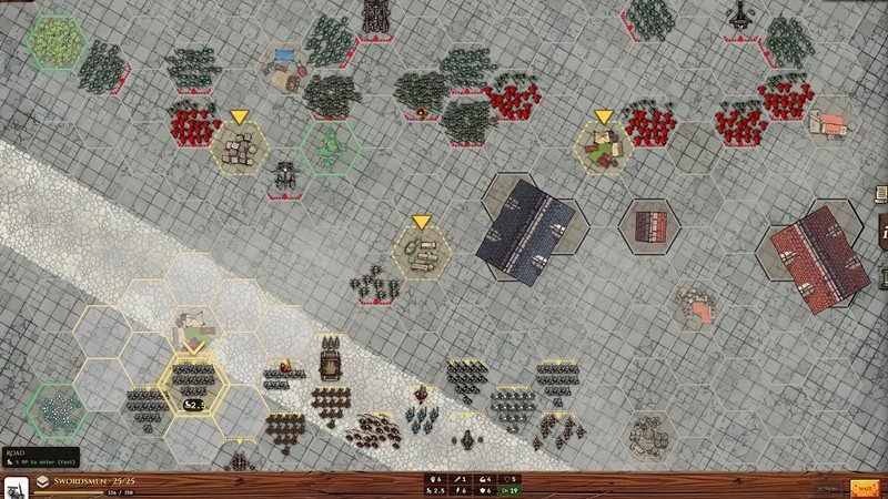 Two armies square up across a city