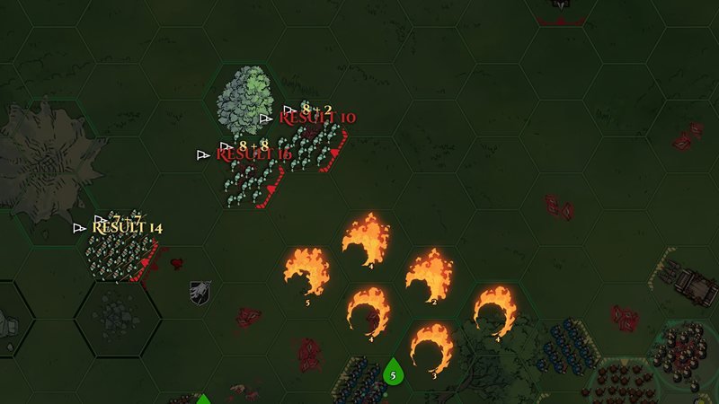 Dice, results and fire, up close